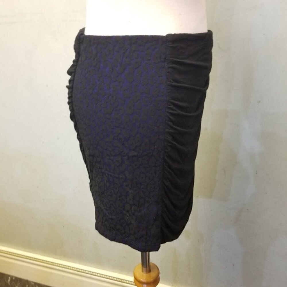 Aqua lace and blue sides mini skirt women's size Small (T9) - Picture 3 of 4